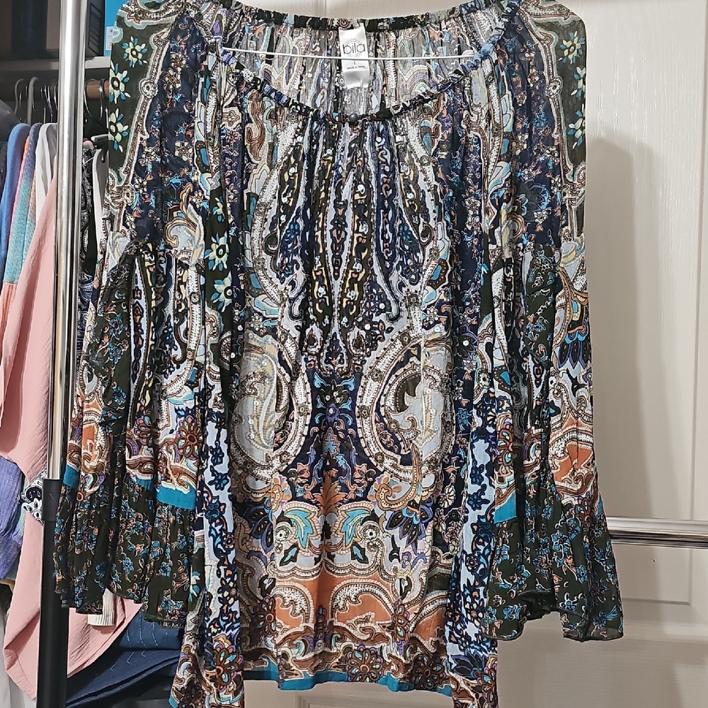 Bila Women's Vibrant Paisley Maxi Skirt - Picture 3 of 4